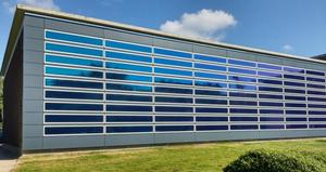 © Heliathenk/ Solar aktive Fassade mit HeliaFilm® bei ENGIE Laborelec, Linkebeek, Belgien