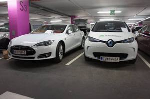 © oekonews- Tesla Model S und Renault ZOE