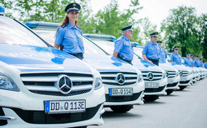 © Daimler / Mercedes-Benz B-Klasse Electric Drive bei der Polizei Sachsen in Einsatz