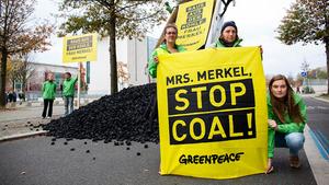 ©  Jan Zappner / Greenpeace - Protest gegen Kohle in  Berlin