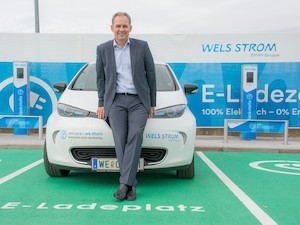 © Wels Strom Geschäftsführer Fritz Pöttinger - auch selbst ein begeisterter Pionier der Elektromobilität