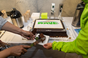 © KEBA/ Eine wirklich gelungene Überraschung war die WAVE-Torte bei KEBA