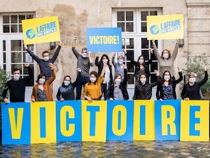 © Emeric Fohlen / Greenpeace / Große Freude über die Entscheidung des Verwaltungsgerichts in Paris