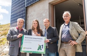 © A1  / Eröffnung der Photovoltaik-Anlage Nockalm: v.l.: Rossmann, Jakobi, Noel, Gfreiner