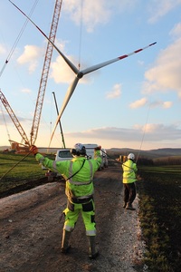 © Windkraft Simonsfeld AG / Hub des Rotorsterns