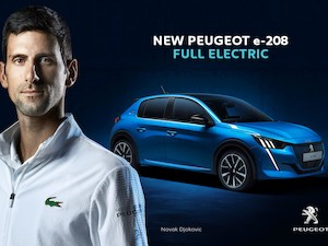 © Peugeot/ Elektroauto mehr im Fokus der internationalen Kommunikationskampagne mit Novak Djokovic
