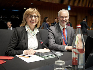 © Europäische Union/ Nachhaltigkeitsministerin Maria Patek beim Umweltrat