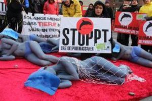 © VGT- Demo gegen das Delfinmassaker