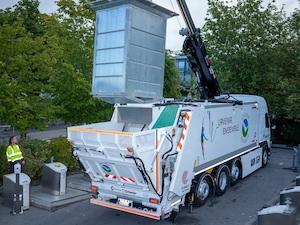 © Designwerk / Futuricum Elektroabfall-LKW in Genf im Einsatz