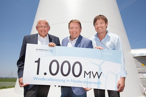 © Astrid Knie/ Große Freude über 1000 MW Windkraftleistung