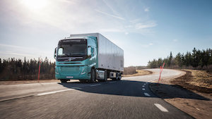 © Volvo/ Ein E-Truck von Volvo im Einsatz