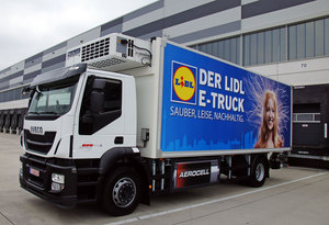 © Lidl/ Ein Elektro-LKW ist ebenfalls bei LIDL in Betrieb