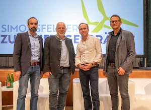 © Windkraft Simonsfeld/ Markus Winter (Vorstand Technik), Alfred Grand, Martin Grassberger und Alexander Hochauer (Vorstand Finanz)