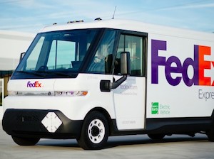© BrightDrop/ BrightDrop E-Fahrzeug im Einsatz bei FedEx