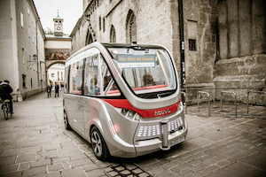 © Salzburg Research- Wildbild / Der selbstfahrende Bus in Salzburg
