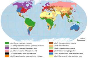 © Tomá Václavík/UFZ / Weltkarte der globalen Archetypen zur Landnutzung (Stand: 2005)