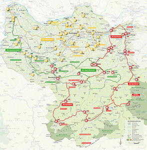 © Moststraße / Karte mit allen Standorten der E-Tankstellen im Mostviertel