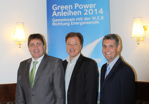 © WEB Windenergie AG / Der Vorstand freut sich über den Erfolg der Anleihen
