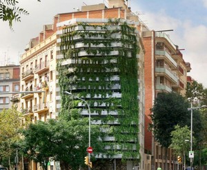 © Capella Garcia Arcitectura- Der vertikale Garten in Barcelona