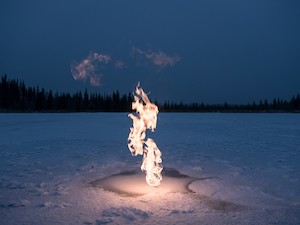 © Benedikt Partenheimer Wien 2020 /  Benedikt Partenheimer , Methane experiment, Alaska 2017, aus der Serie: Memories of the Future
