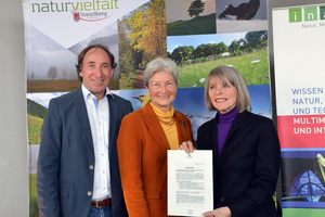 ©  VLK/A.Serra / Umweltlandesrat Johannes Rauch, Hildegard Breiner, Vorsitzende des Vorarlberger und Naturschutzbundes Gerlind Weber, Vorsitzende des Naturschutzrates