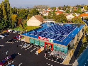 © SPAR / Die 100. Photovoltaik-Anlage auf dem neuen SPAR-Supermarkt in Wolkersdorf