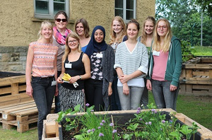 © FH Münster/Fachbereich Oecotrophologie  - Es gelang, gemeinsma eine kleine Gartenanlage auf dem Kasernengelände zu schaffen