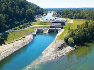 © Wels Strom /Das Kraftwerk Traunleiten, das  modernste Wasserkraftwerk Europas