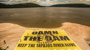 © Greenpeace / Valdemir Cunha - Protest egen den Megastaudamm