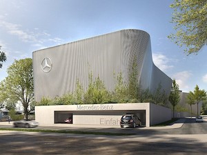 © Mercedes / So soll das neue Parkhaus aussehen
