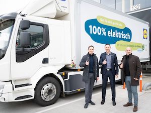 © Lidl/ Volvo-Elektro-LKW bei Lidl Österreich im Einsatz