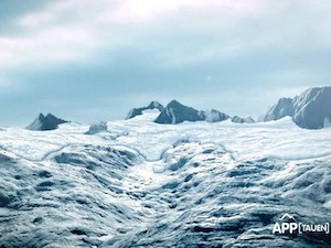 © Land OÖ. / Visualisierung des Hallstätter Gletschers im Jahr 2021