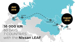 © Nissan/ Von Polen nach Japan mit dem Elektroauto