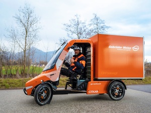 © Gebrüder Weiss Serra / Gebrüder Weiss transportiert nun auch in Vorarlberg mit dem E-Lastenrad