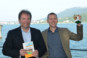 © A. Serra / Franz Spreitz und Lukas Pawek freuen sich über den österreichischen Solarpreis 2018