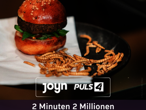 © 2 Minuten 2 Millionen / Zirp Burger mit Mehlwürmern..
